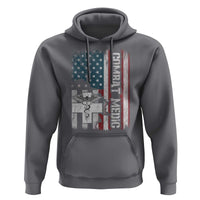 Combat Medic Soldier Hoodie Medical Military American Flag - Wonder Print Shop
