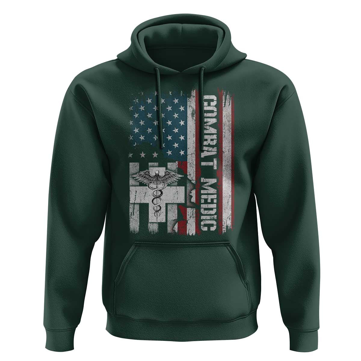 Combat Medic Soldier Hoodie Medical Military American Flag - Wonder Print Shop