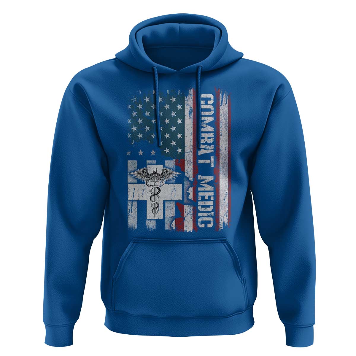 Combat Medic Soldier Hoodie Medical Military American Flag - Wonder Print Shop