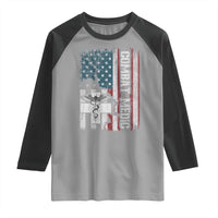 Combat Medic Soldier Raglan Shirt Medical Military American Flag - Wonder Print Shop