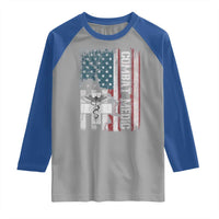 Combat Medic Soldier Raglan Shirt Medical Military American Flag - Wonder Print Shop
