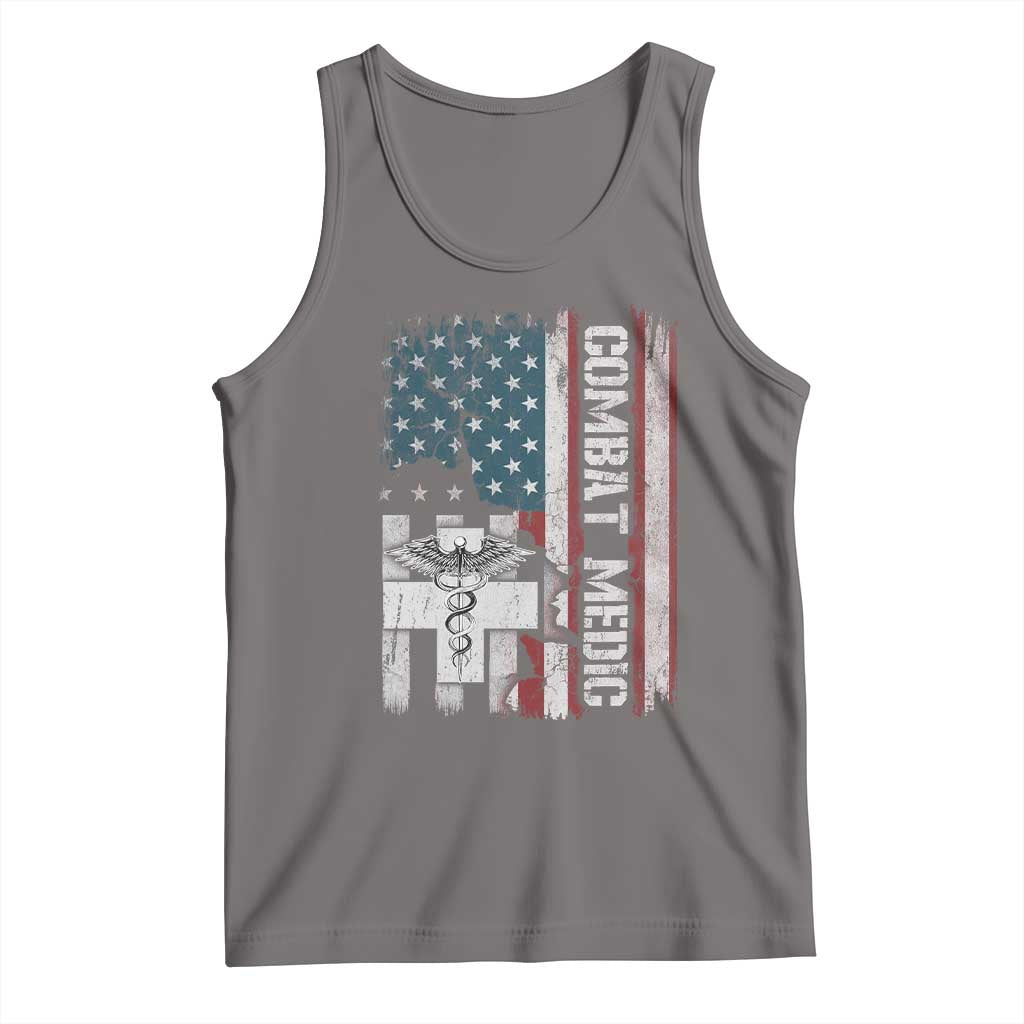 Combat Medic Soldier Tank Top Medical Military American Flag - Wonder Print Shop