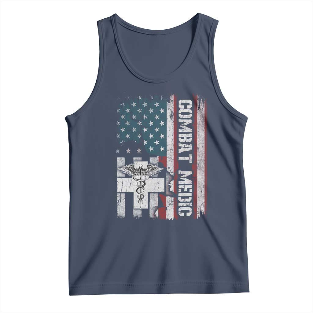 Combat Medic Soldier Tank Top Medical Military American Flag - Wonder Print Shop