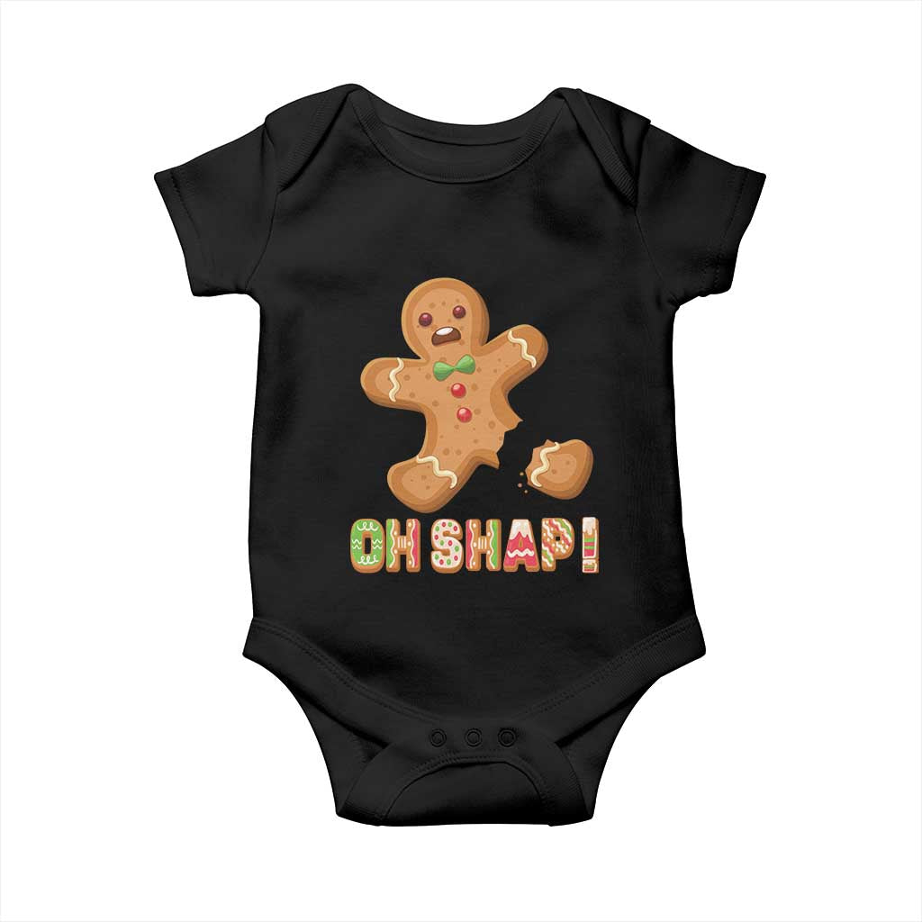 Funny Christmas Gingerbread Baby Onesie Oh Snap Cookie Baking