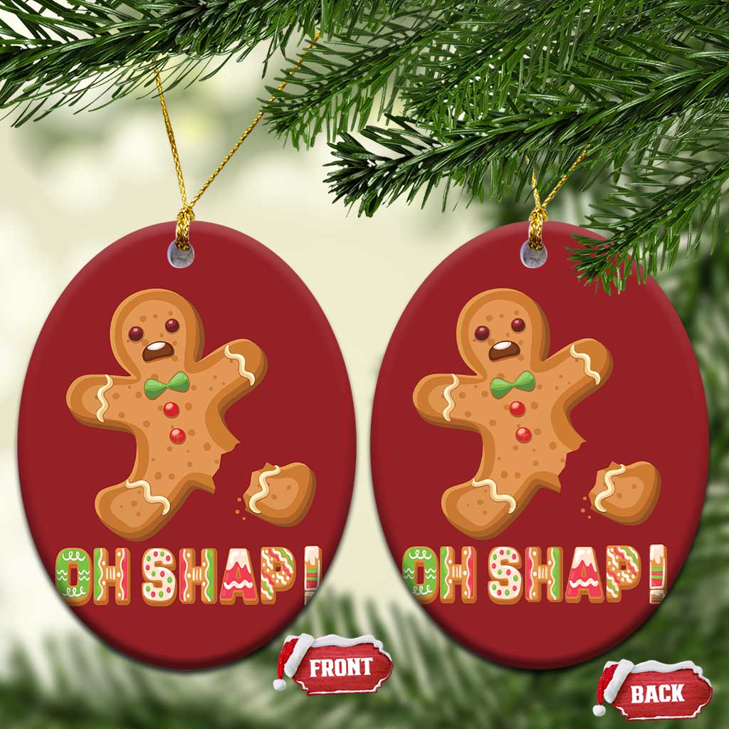Funny Xmas Gingerbread Christmas Ornament Oh Snap Cookie Baking - Wonder Print Shop