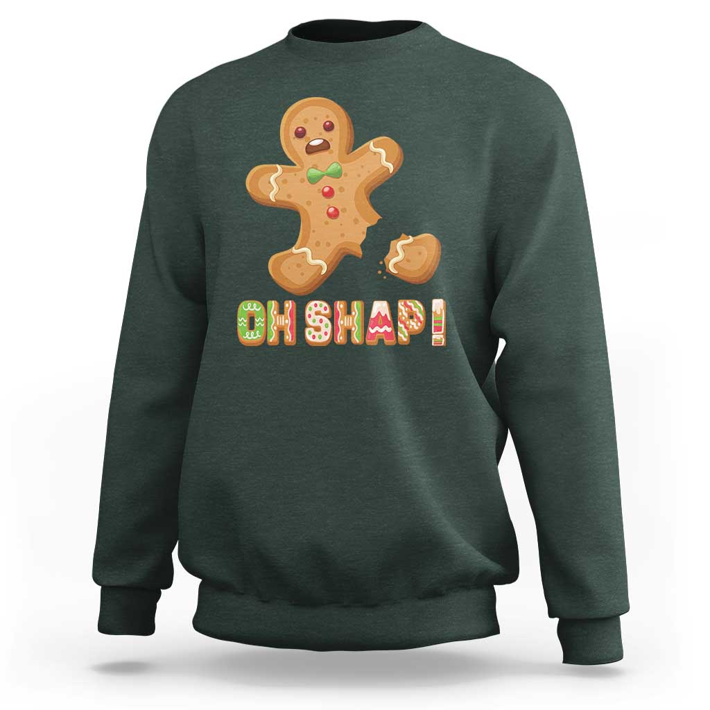 Funny Christmas Gingerbread Sweatshirt Oh Snap Cookie Baking - Wonder Print Shop