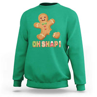 Funny Christmas Gingerbread Sweatshirt Oh Snap Cookie Baking - Wonder Print Shop