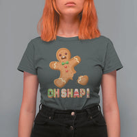 Funny Christmas Gingerbread T Shirt For Women Oh Snap Cookie Baking - Wonder Print Shop