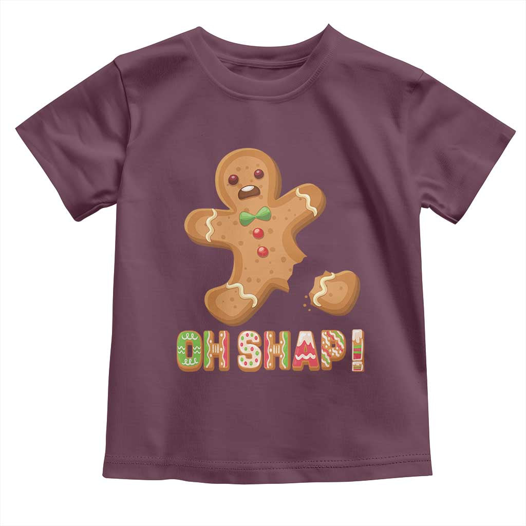 Funny Christmas Gingerbread Toddler T Shirt Oh Snap Cookie Baking
