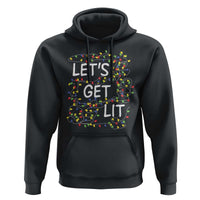 Funny Christmas Hoodie Let's Get Lit Led Lights Xmas