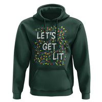 Funny Christmas Hoodie Let's Get Lit Led Lights Xmas