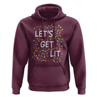 Funny Christmas Hoodie Let's Get Lit Led Lights Xmas