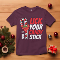 Funny Christmas T Shirt I Like To Lick Your Candy Stick - Wonder Print Shop