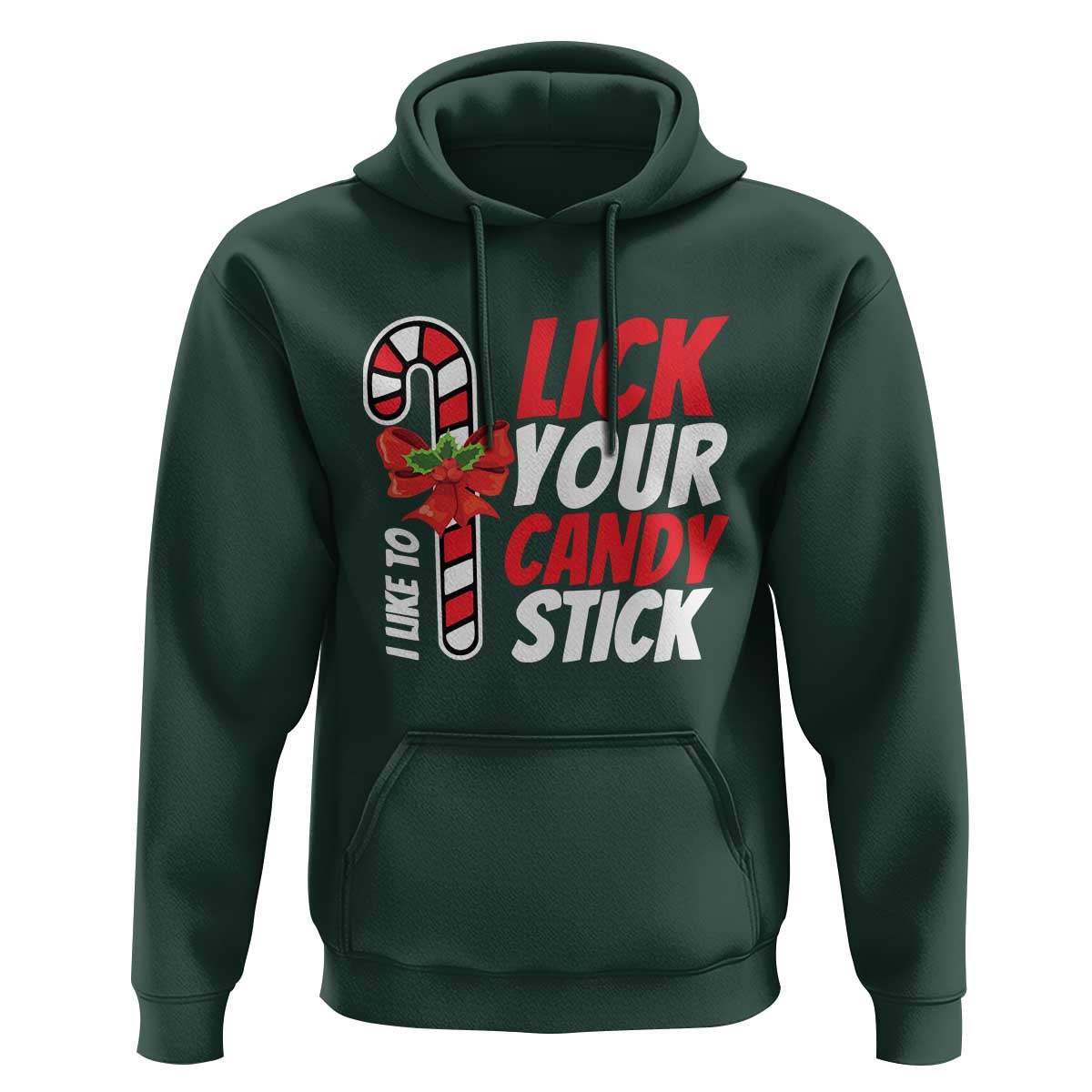 Funny Christmas Hoodie I Like To Lick Your Candy Stick