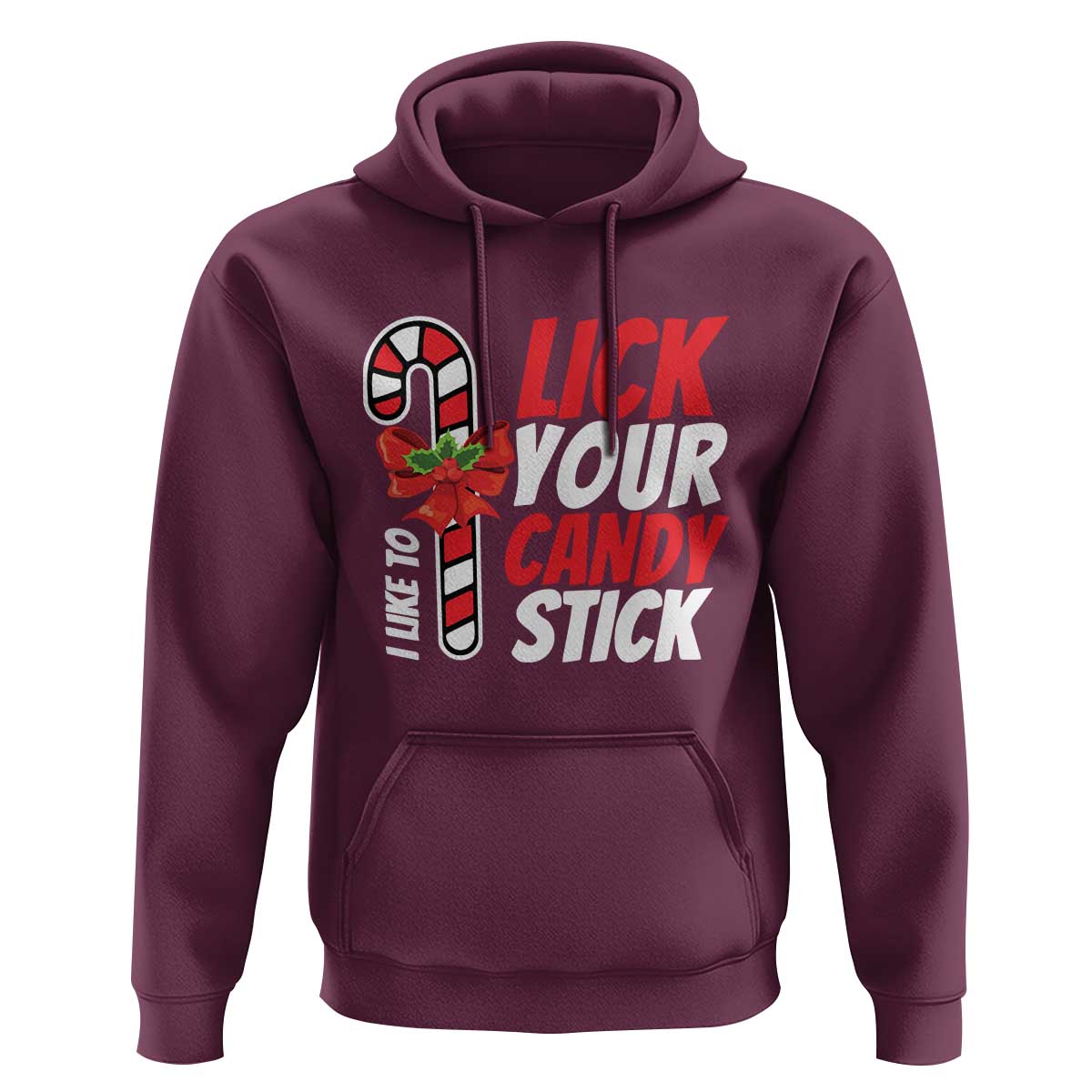 Funny Christmas Hoodie I Like To Lick Your Candy Stick