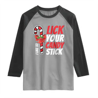 Funny Christmas Raglan Shirt I Like To Lick Your Candy Stick - Wonder Print Shop