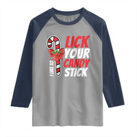 Funny Christmas Raglan Shirt I Like To Lick Your Candy Stick - Wonder Print Shop