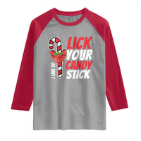 Funny Christmas Raglan Shirt I Like To Lick Your Candy Stick - Wonder Print Shop