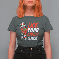 Funny Christmas T Shirt For Women I Like To Lick Your Candy Stick - Wonder Print Shop