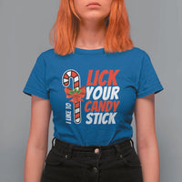 Funny Christmas T Shirt For Women I Like To Lick Your Candy Stick - Wonder Print Shop