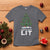 Funny Christmas Weed T Shirt Let's Get Lit Weeds Xmas Tree - Wonder Print Shop