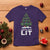 Funny Christmas Weed T Shirt Let's Get Lit Weeds Xmas Tree - Wonder Print Shop