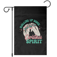 Funny Weed Christmas Garden Flag Rolling Up Some Christmas Spirit Skeleton Hand - Wonder Print Shop