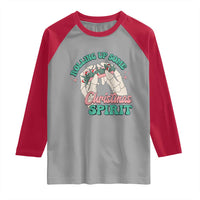 Funny Weed Christmas Raglan Shirt Rolling Up Some Christmas Spirit Skeleton Hand - Wonder Print Shop