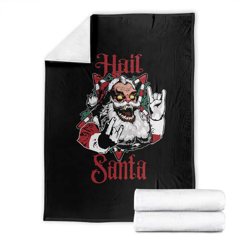 Hail Santa Heavy Metal Christmas Throw Blanket Krampus Xmas Rock & Roll - Wonder Print Shop