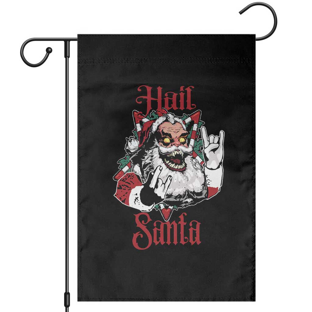 Hail Santa Heavy Metal Christmas Garden Flag Krampus Xmas Rock & Roll - Wonder Print Shop