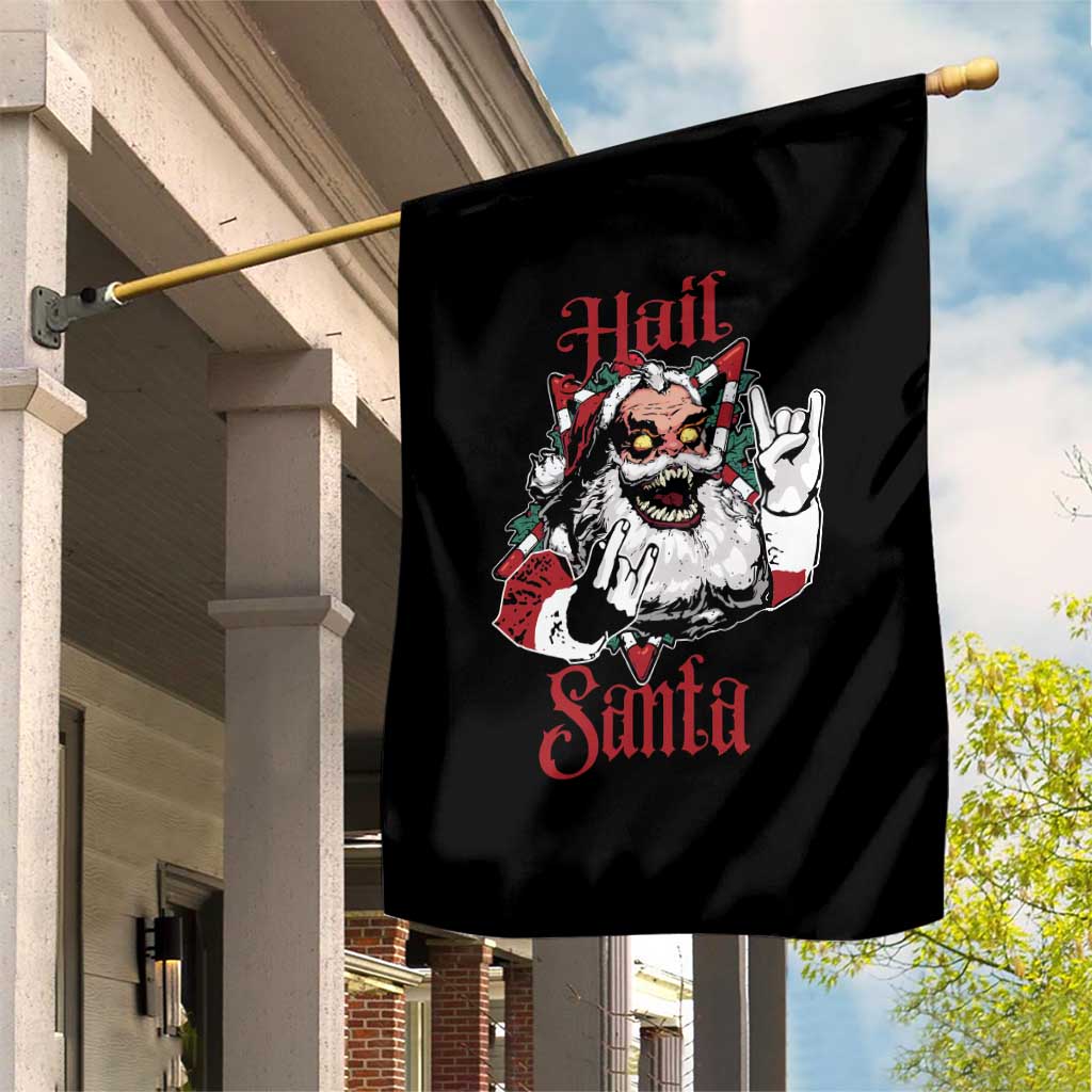 Hail Santa Heavy Metal Christmas Garden Flag Krampus Xmas Rock & Roll - Wonder Print Shop