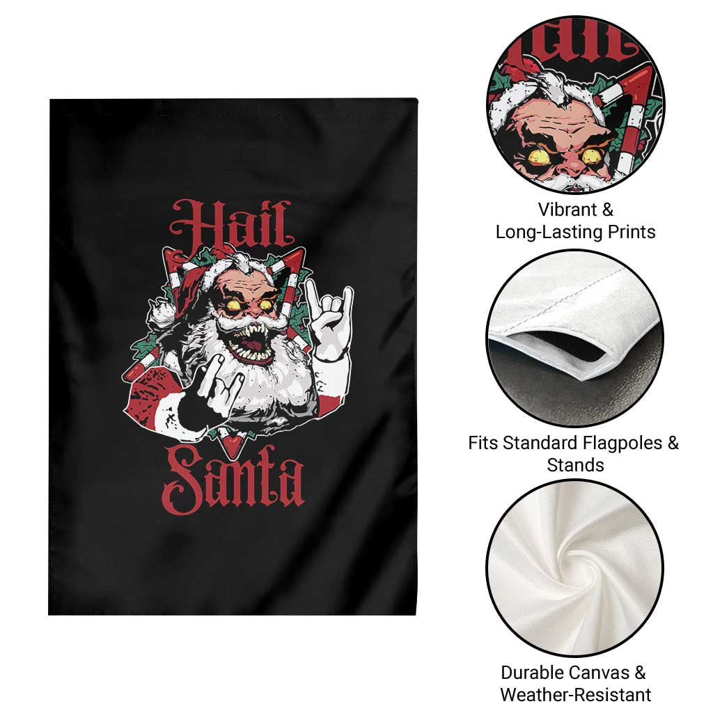 Hail Santa Heavy Metal Christmas Garden Flag Krampus Xmas Rock & Roll - Wonder Print Shop
