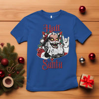 Hail Santa Heavy Metal Christmas T Shirt Krampus Xmas Rock & Roll - Wonder Print Shop