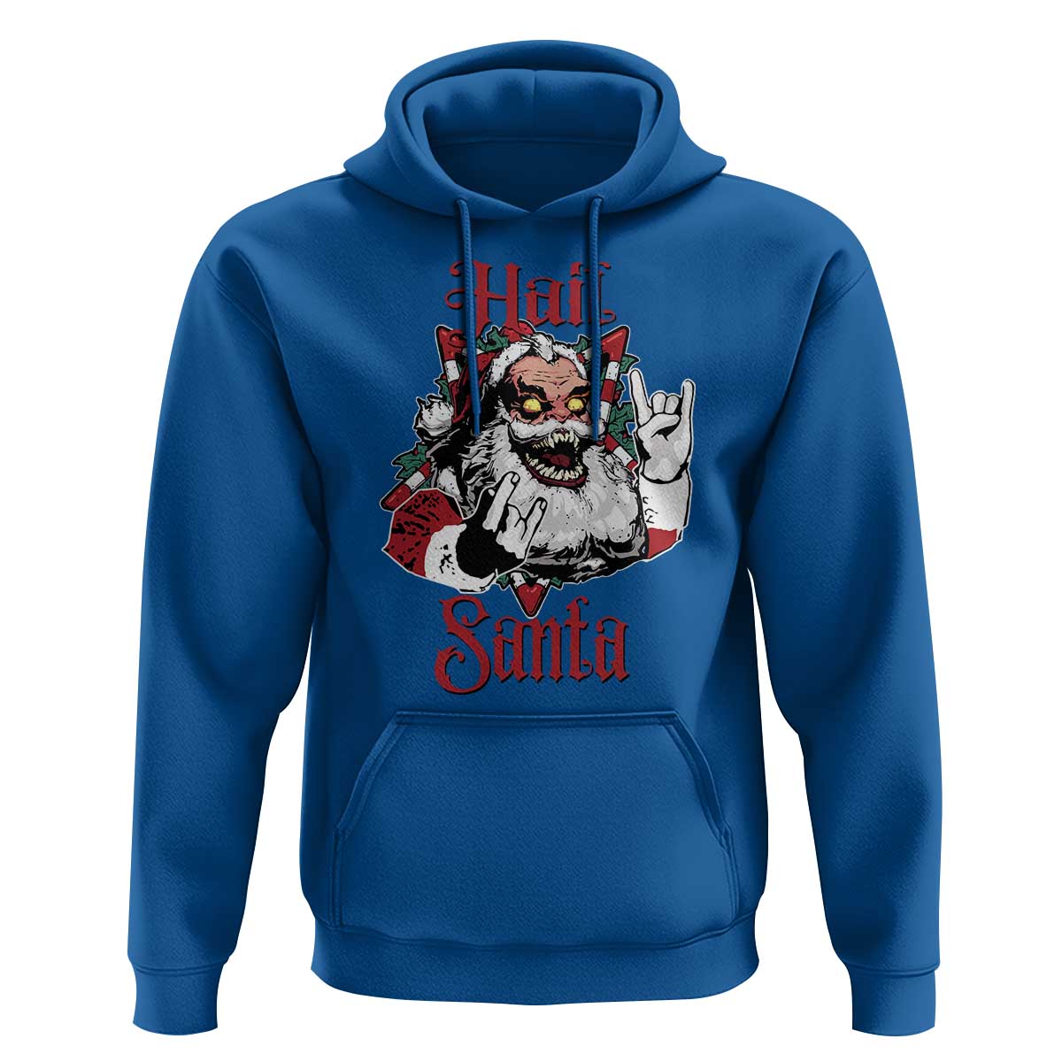 Hail Santa Heavy Metal Christmas Hoodie Krampus Xmas Rock & Roll