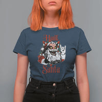 Hail Santa Heavy Metal Christmas T Shirt For Women Krampus Xmas Rock & Roll - Wonder Print Shop