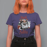 Hail Santa Heavy Metal Christmas T Shirt For Women Krampus Xmas Rock & Roll - Wonder Print Shop