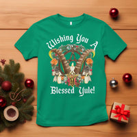 Wishing You A Blessed Yule T Shirt Yule Goat Pagan - Wonder Print Shop