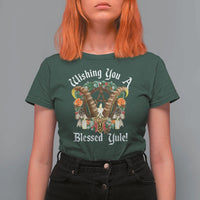 Wishing You A Blessed Yule T Shirt For Women Yule Goat Pagan - Wonder Print Shop