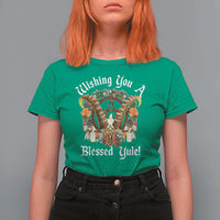 Wishing You A Blessed Yule T Shirt For Women Yule Goat Pagan - Wonder Print Shop