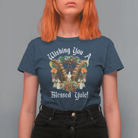 Wishing You A Blessed Yule T Shirt For Women Yule Goat Pagan - Wonder Print Shop