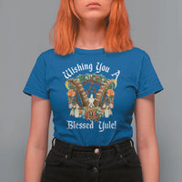 Wishing You A Blessed Yule T Shirt For Women Yule Goat Pagan - Wonder Print Shop