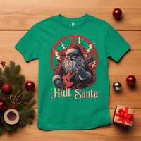 Funny Christmas Hail Santa T Shirt Sleigher Heavy Metal Xmas - Wonder Print Shop