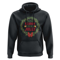 Funny Weed Christmas Hoodie Tis The Season To Be Jolly Xmas Wreath