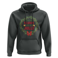Funny Weed Christmas Hoodie Tis The Season To Be Jolly Xmas Wreath