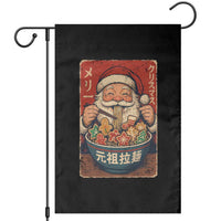 Santa Eating Ramen Noodles Japanese Christmas Garden Flag - Wonder Print Shop