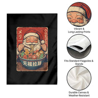 Santa Eating Ramen Noodles Japanese Christmas Garden Flag - Wonder Print Shop