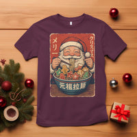 Santa Eating Ramen Noodles Japanese Christmas T Shirt - Wonder Print Shop