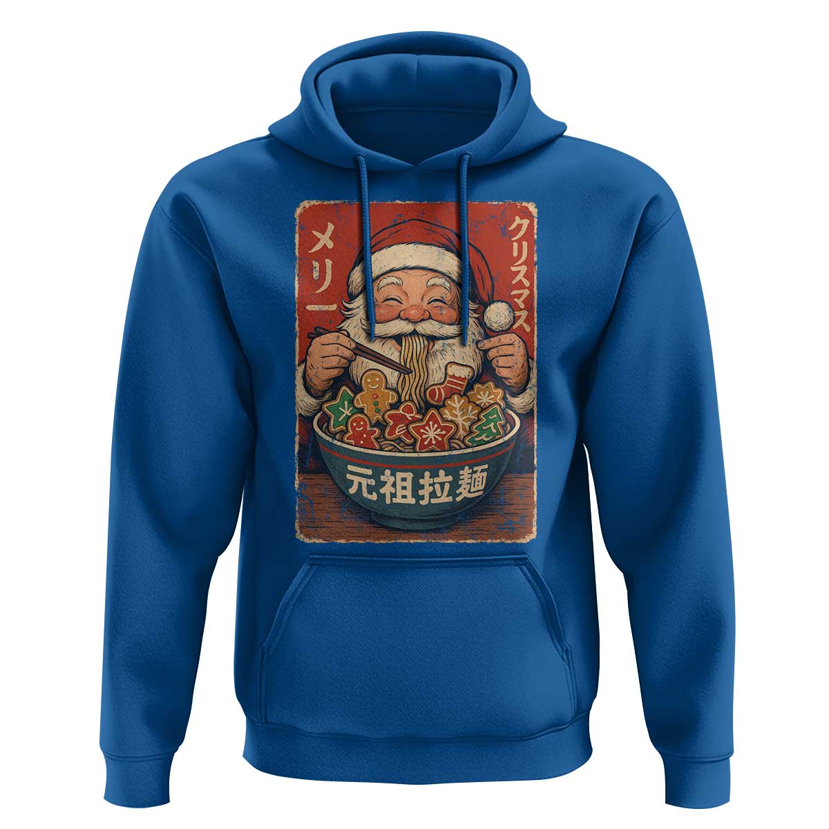 Santa Eating Ramen Noodles Japanese Christmas Hoodie - Wonder Print Shop