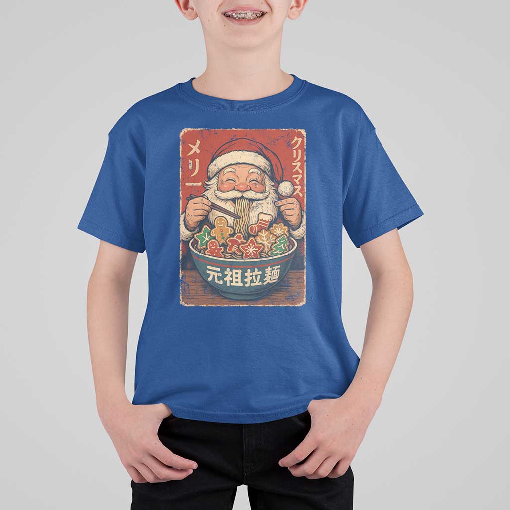 Santa Eating Ramen Noodles Japanese Christmas T Shirt For Kid - Wonder Print Shop