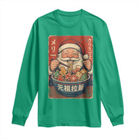 Santa Eating Ramen Noodles Japanese Christmas Long Sleeve Shirt - Wonder Print Shop
